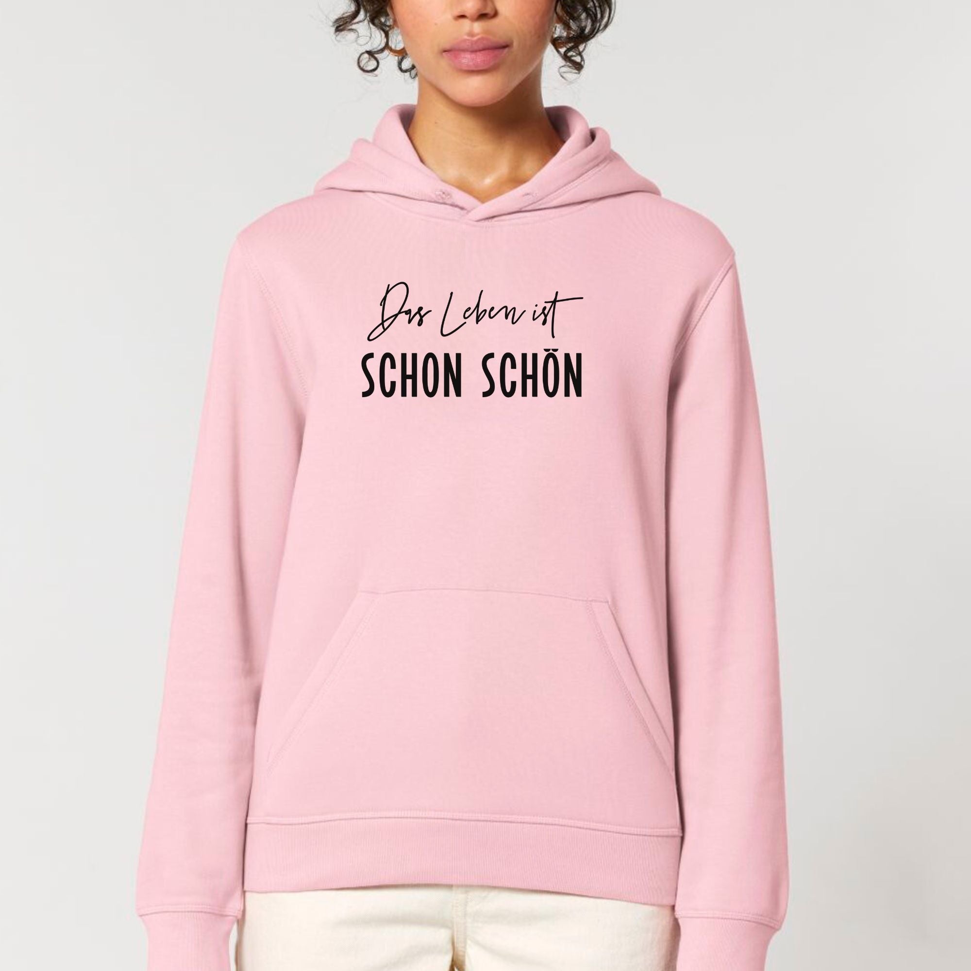 moteevation  Das Leben ist schon schön - Bio Unisex Hoodie Cotton Pink / XS