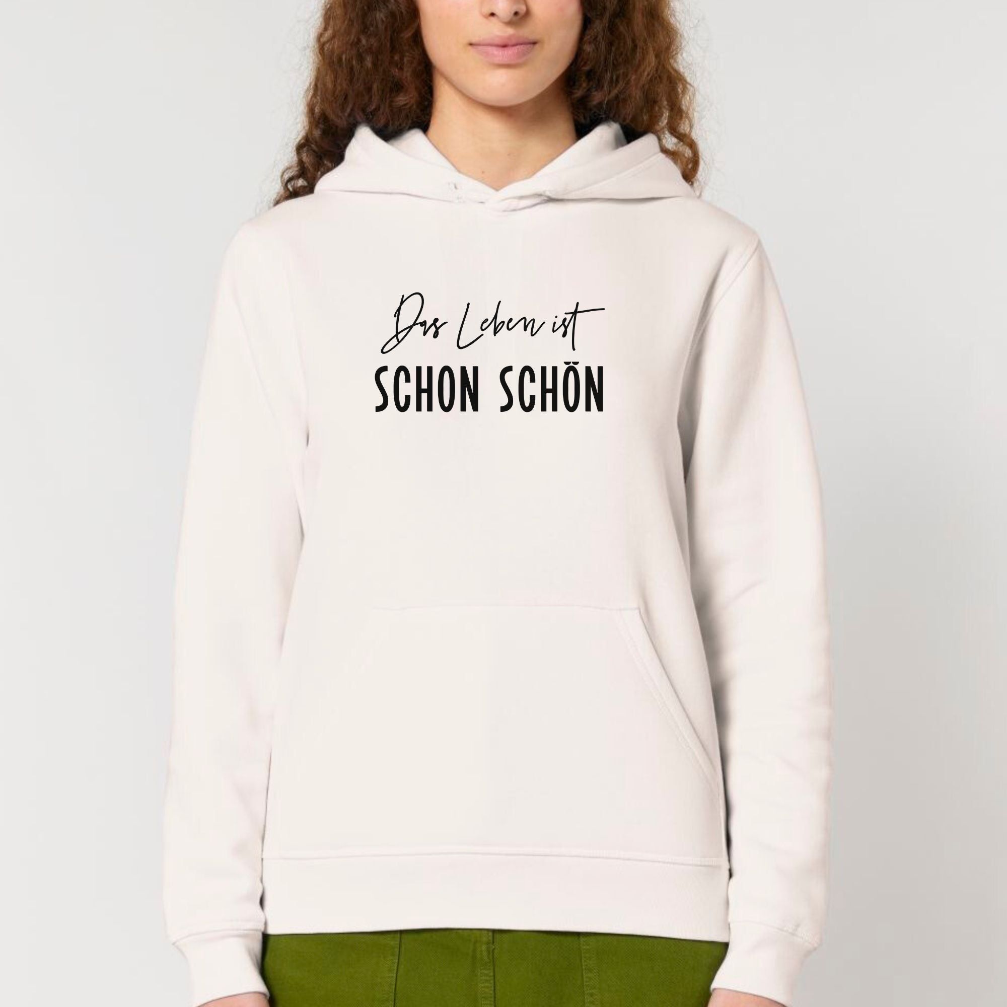 moteevation  Das Leben ist schon schön - Bio Unisex Hoodie Vintage White / 3XL