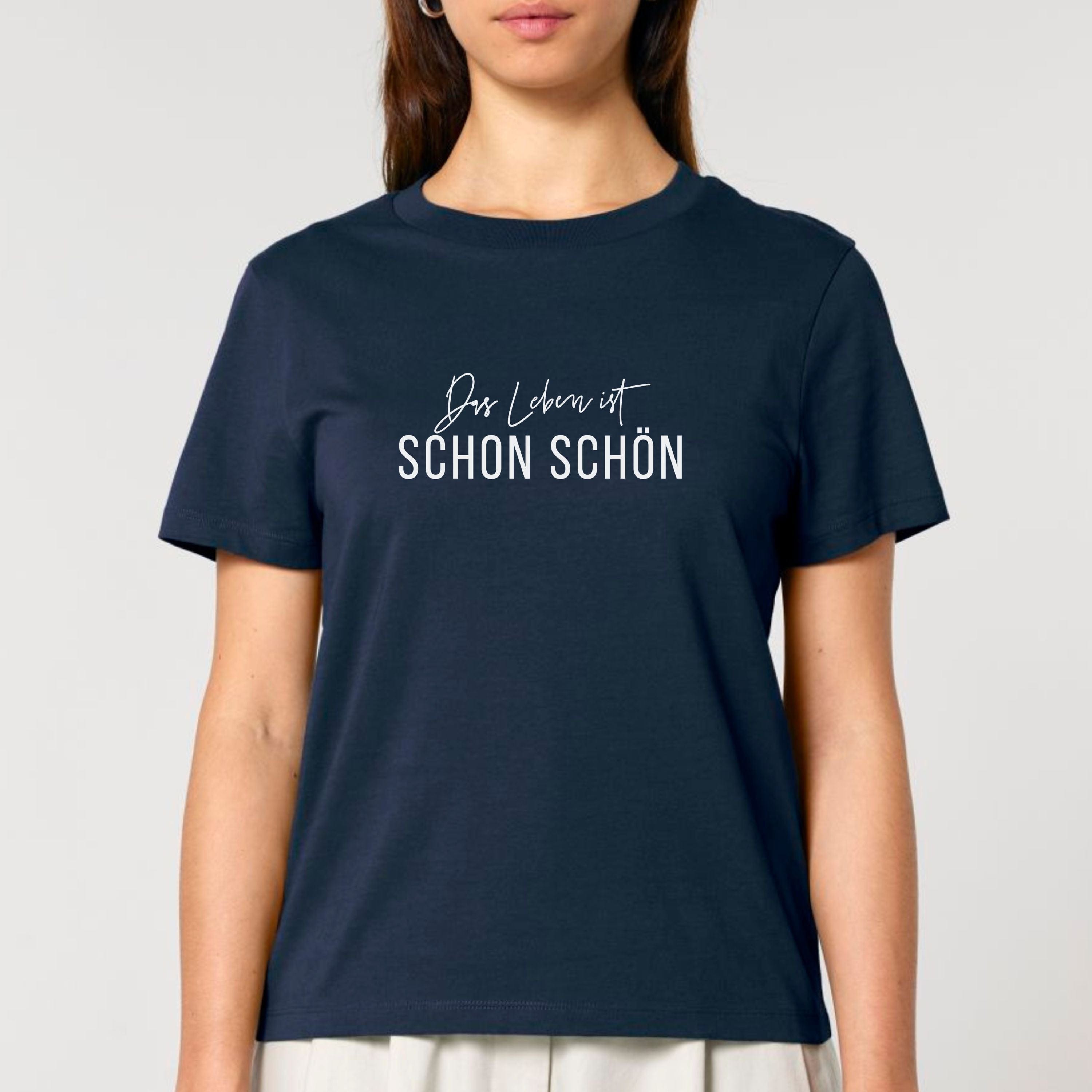 moteevation  Das Leben ist schon schön  - Bio Frauen T-Shirt French Navy / XS