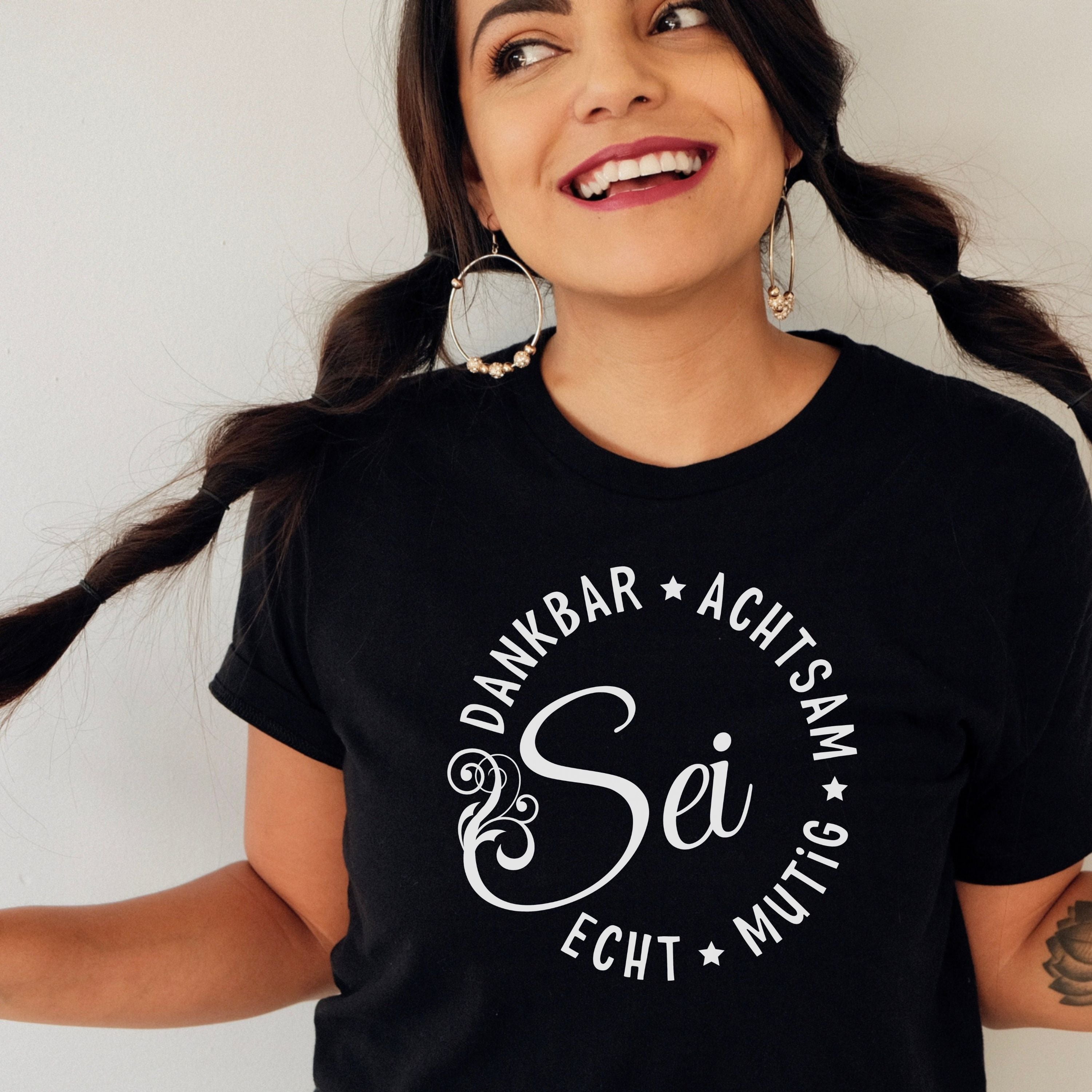 Sei dankbar, achtsam, echt und mutig - Bio Unisex T-Shirt